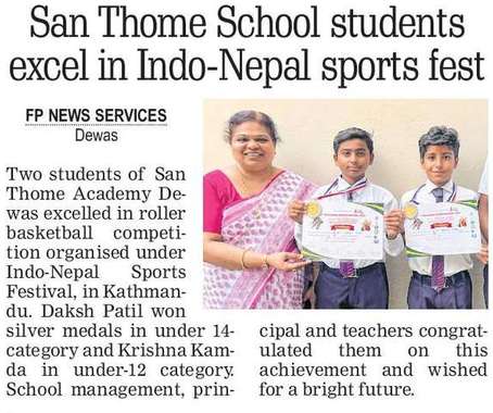 San Thome School students excel in Indo-Nepal Sports fest